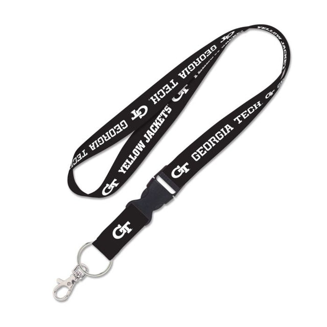 Georgia Tech Yellow Jackets BLACKOUT Lanyard w/detachable buckle 1"