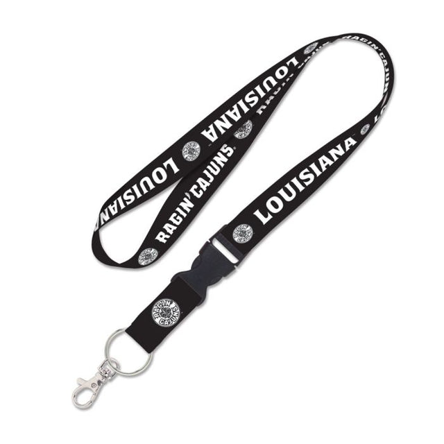 Louisiana - Lafayette Ragin Cajuns BLACKOUT Lanyard w/detachable buckle 1"