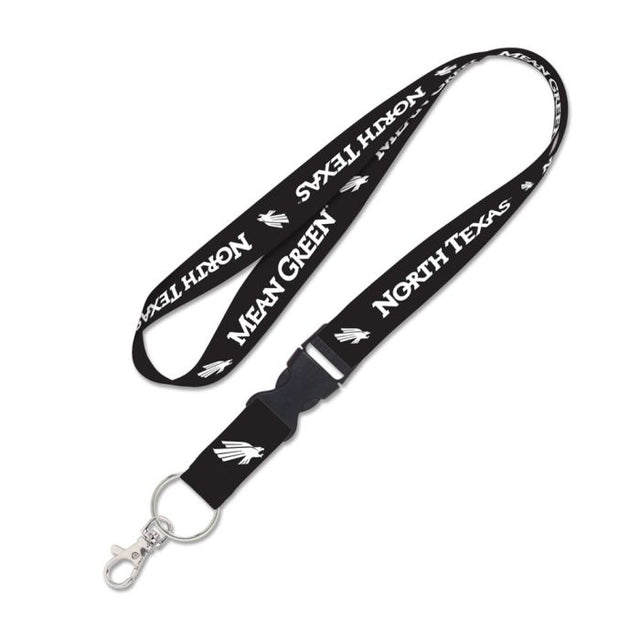 North Texas Mean Green BLACKOUT Lanyard w/detachable buckle 1"