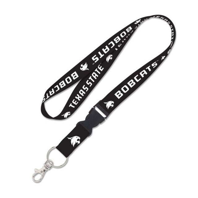 Texas State Bobcats BLACKOUT Lanyard w/detachable buckle 1"