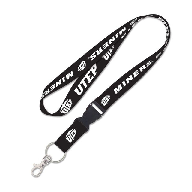 UTEP Miners BLACKOUT Lanyard w/detachable buckle 1"