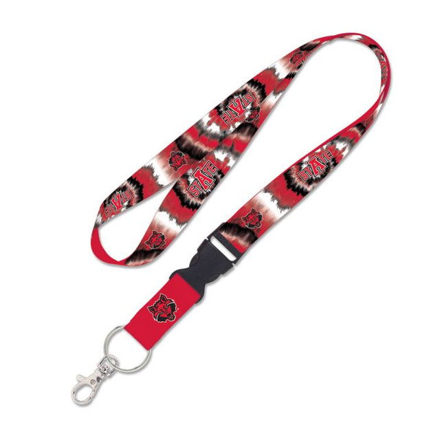 Arkansas State Red Wolves TIE DYE Lanyard w/detachable buckle 1"