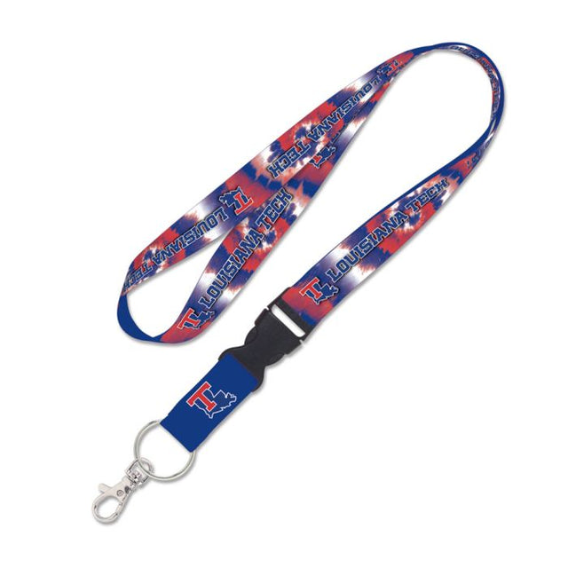 Cordón TIE DYE de Louisiana Tech Bulldogs con hebilla desmontable de 1"