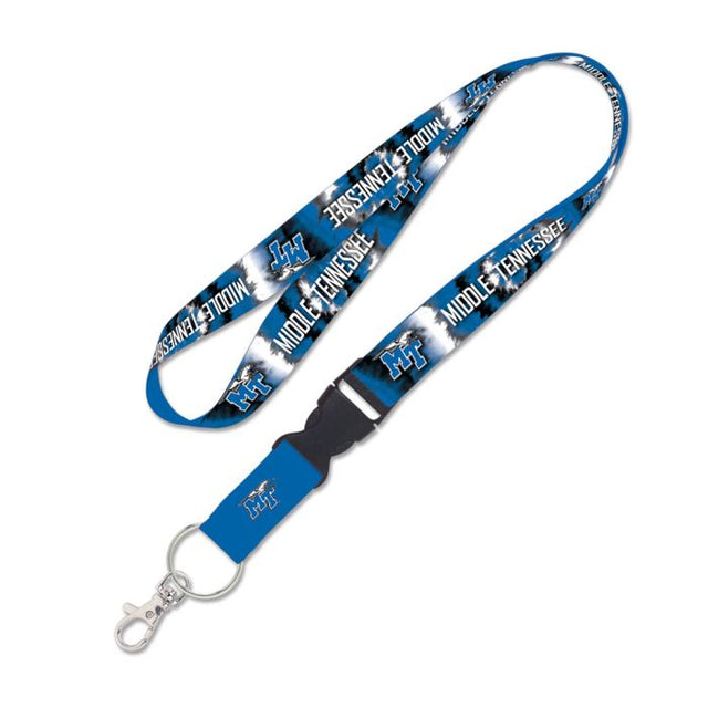 Middle Tennessee State Blue Raiders TIE DYE Lanyard w/detachable buckle 1"