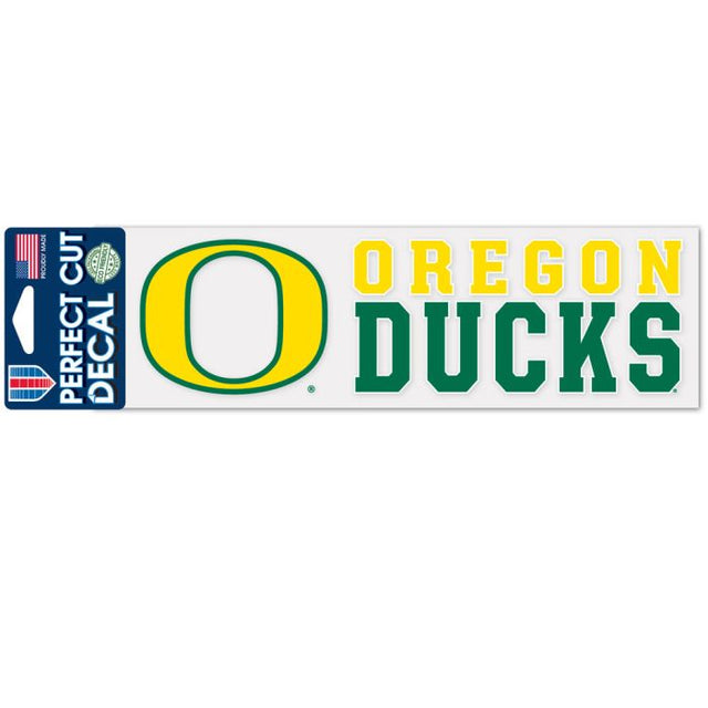 Oregon Ducks Stacked Design Perfect Cut Decals 3" x 10"