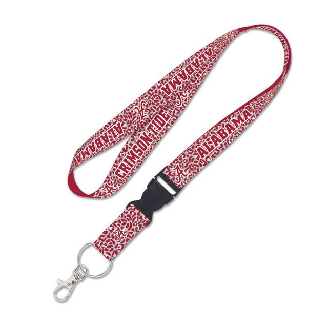 Alabama Crimson Tide LEOPARD PRINT Lanyard w/detachable buckle 1"