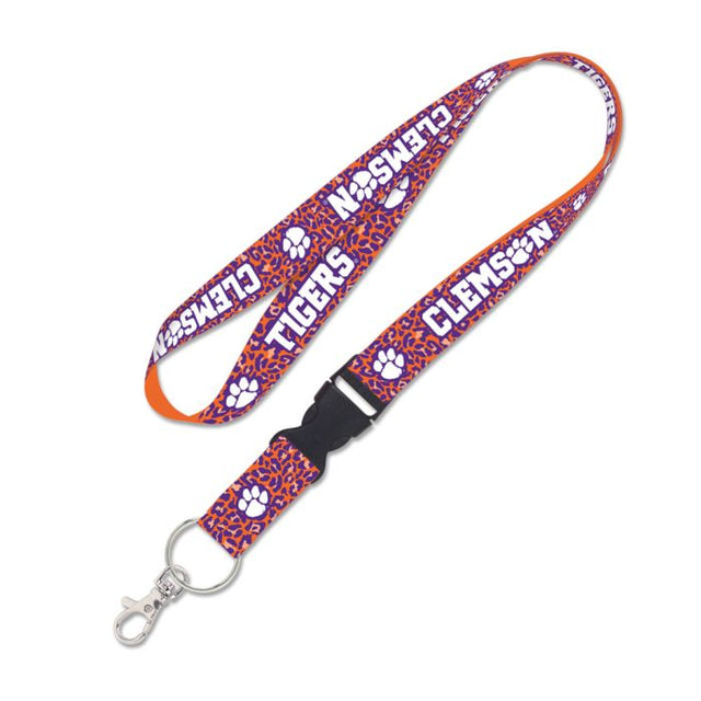 Cordón con ESTAMPADO DE LEOPARDO de Clemson Tigers con hebilla desmontable de 1"