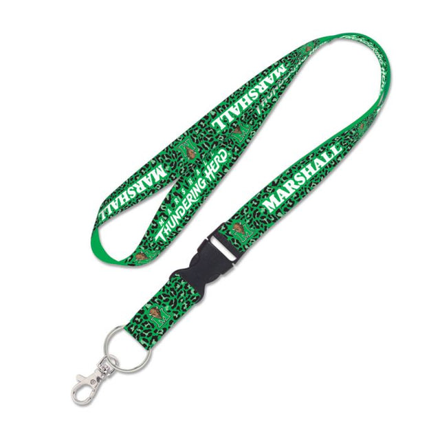 Marshall Thundering Herd LEOPARD PRINT Lanyard w/detachable buckle 1"