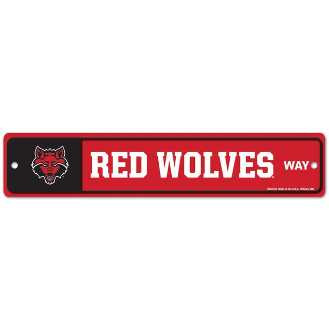 Arkansas State Red Wolves Street / Zone Sign 3.75" x 19"