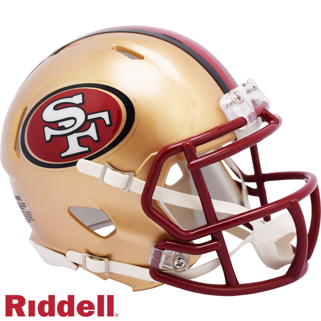 Casco de los San Francisco 49ers réplica Riddell Mini Speed ​​Style 1996-2008 T/B