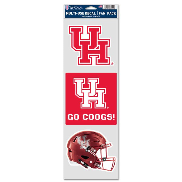 Houston Cougars Fan Decals 3.75" x 12"