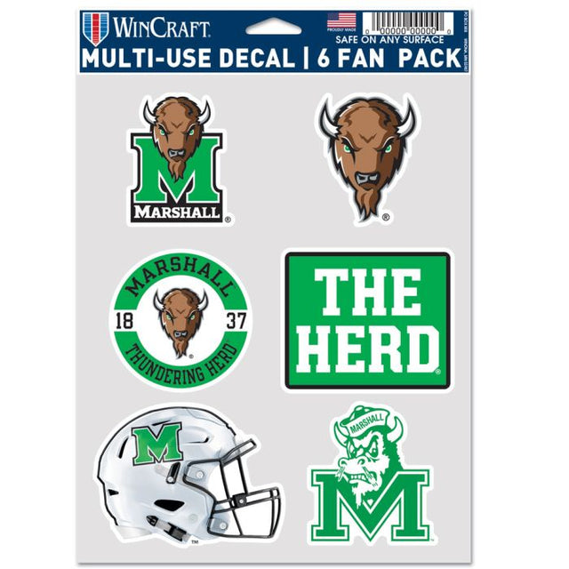 Marshall Thundering Herd /College Vault 6 PACK HELMET Multi Use 6 FAN PACK