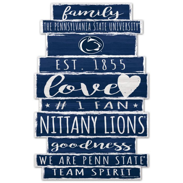 Penn State Nittany Lions Wood Sign 11" x 17" 1/4" thick