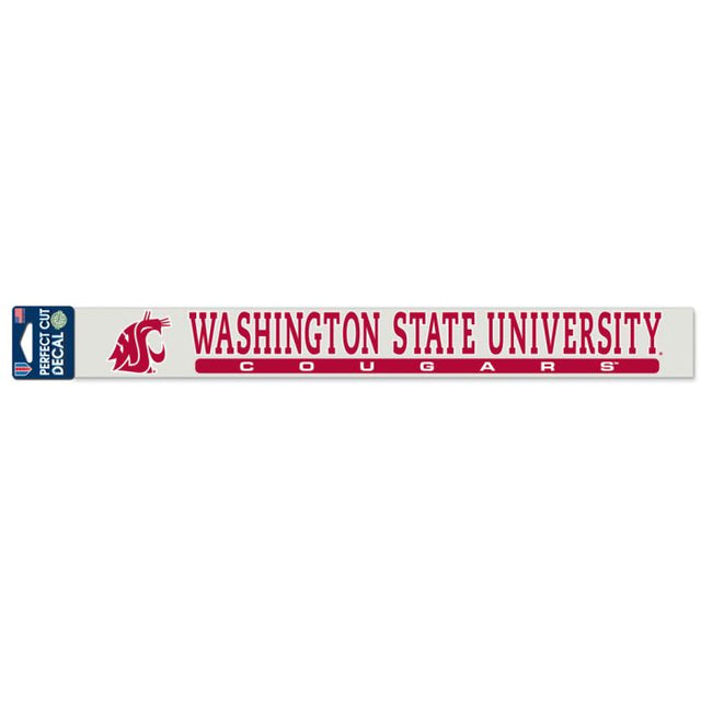 Calcomanías de corte perfecto de los Washington State Cougars de 2" x 17"