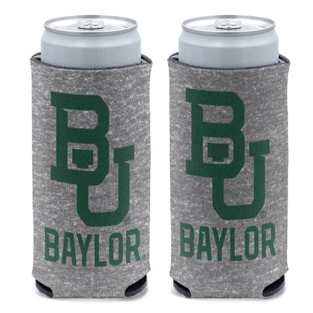 Baylor Bears GRAY HEATHERED 12 oz Slim Can Cooler