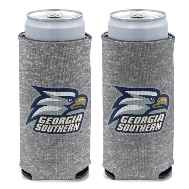 Enfriador de latas delgado de 12 oz con acabado jaspeado gris de Georgia Southern Eagles