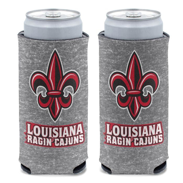 Louisiana - Lafayette Ragin Cajuns GRAY HEATHERED 12 oz Slim Can Cooler