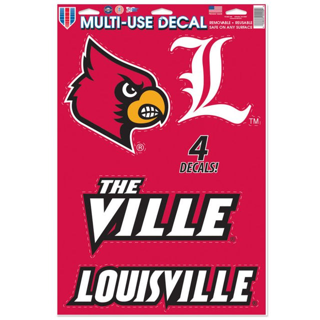 Calcomanía multiusos de los Louisville Cardinals, 11" x 17"