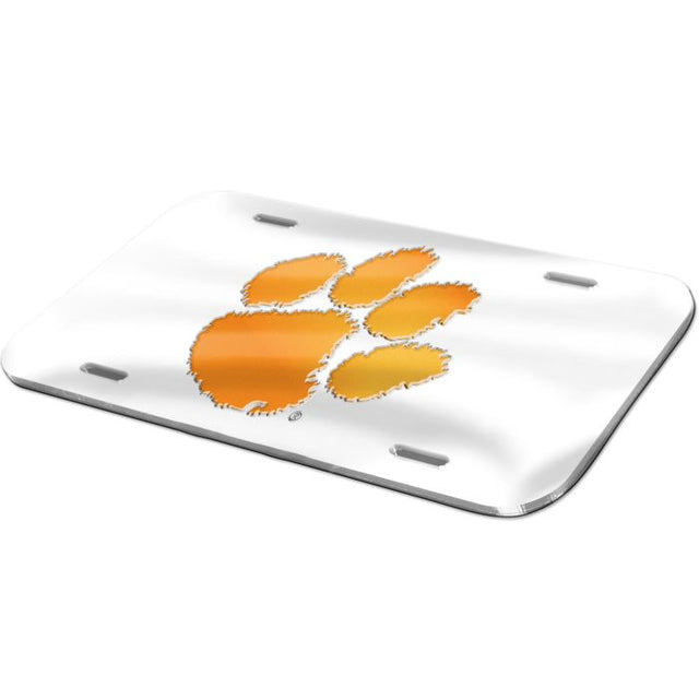 Clemson Tigers Mirror bkgd Acrylic Classic License Plates