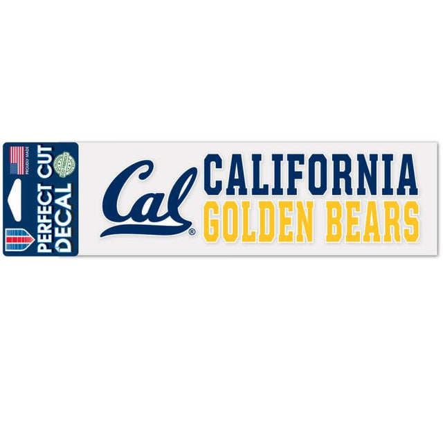 California Golden Bears Stacked Design Perfect Cut Decals 3" x 10"