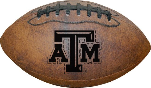 Balón de fútbol de los Texas A&amp;M Aggies, de estilo retro, de 9 pulgadas