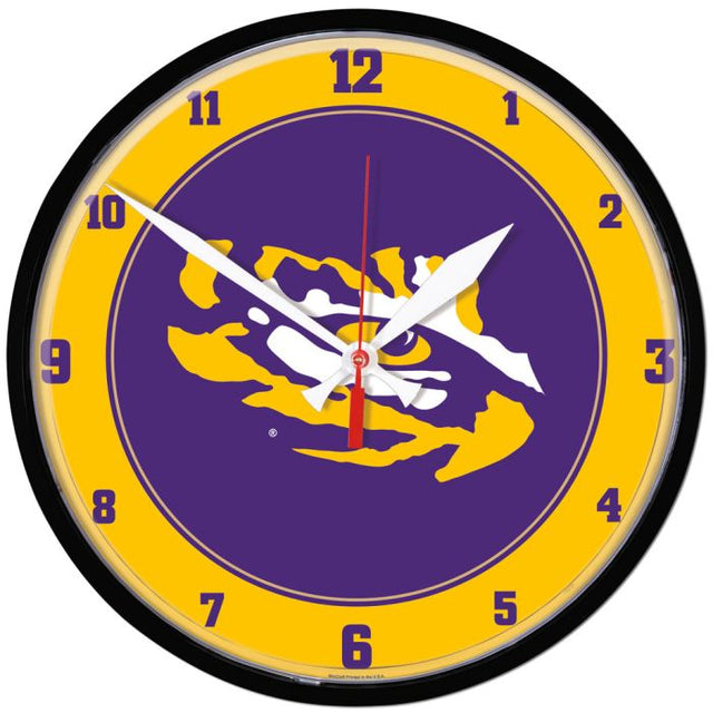 LSU Tigers Round Wall Clock 12.75"