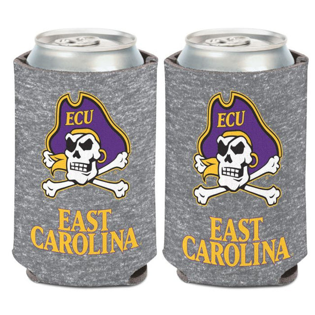 Enfriador de latas gris jaspeado de East Carolina Pirates de 12 oz.