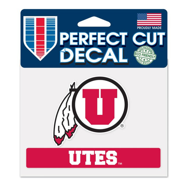 Utah Utes Utes Perfect Cut Color Decal 4.5" x 5.75"