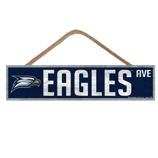 Letrero de madera de Georgia Southern Eagles con cuerda, 4" x 17"