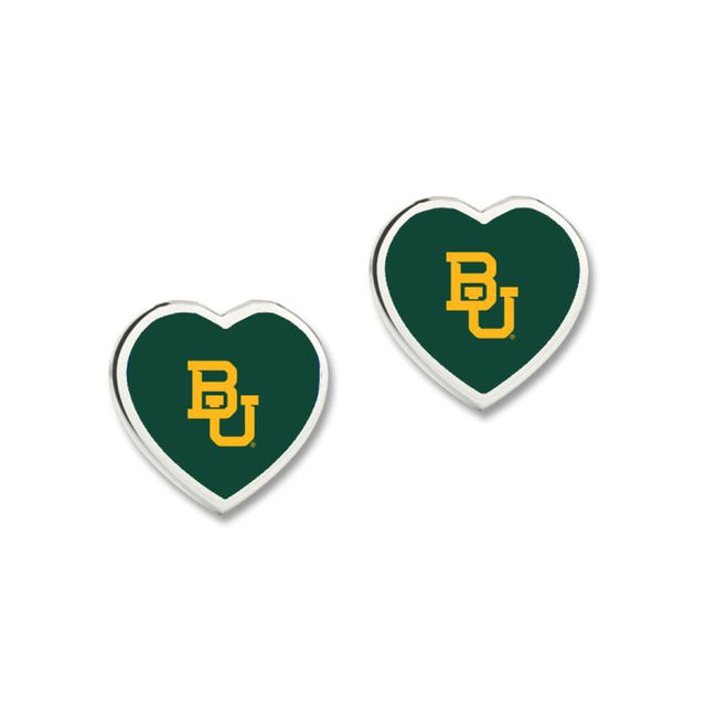 Baylor Bears HEART EARRINGS Earrings w/3D Heart