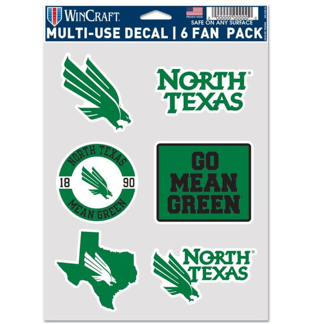 North Texas Mean Green Multi Use 6 FAN PACK