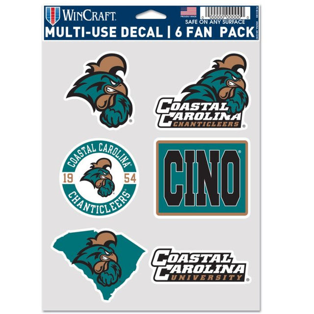 Coastal Carolina Chanticleers Multi Use 6 FAN PACK