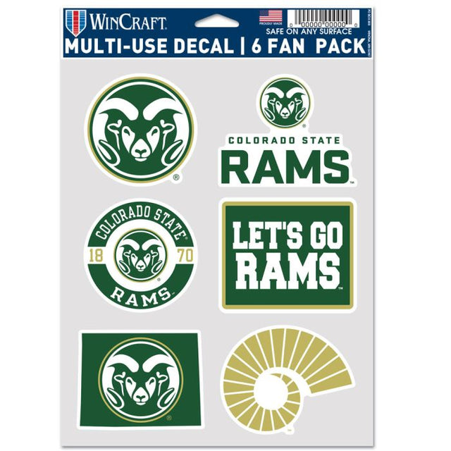 PAQUETE MULTIUSOS PARA 6 FANÁTICOS DE LOS COLORADO STATE RAMS