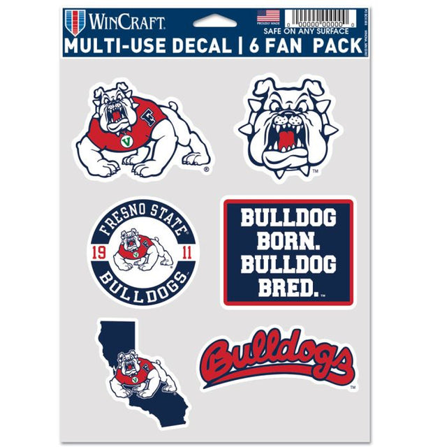 PAQUETE MULTIUSOS PARA 6 VENTILADORES DE LOS FRESNO STATE Bulldogs