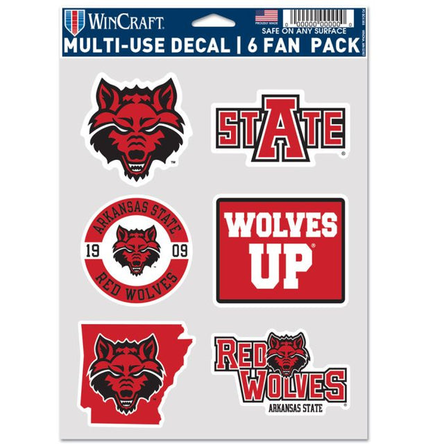 PAQUETE MULTIUSOS PARA 6 FANÁTICOS DE LOS ARKSWATE STATION RED WOLVES