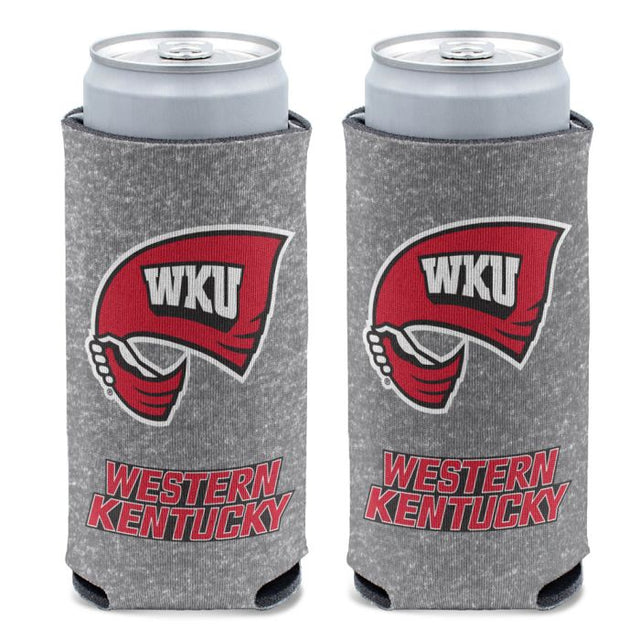 Enfriador de latas delgado de 12 oz HEATHERED de Western Kentucky Hilltoppers