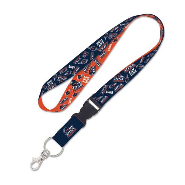 Texas San Antonio Roadrunners SCATTER Lanyard w/detachable buckle 1"