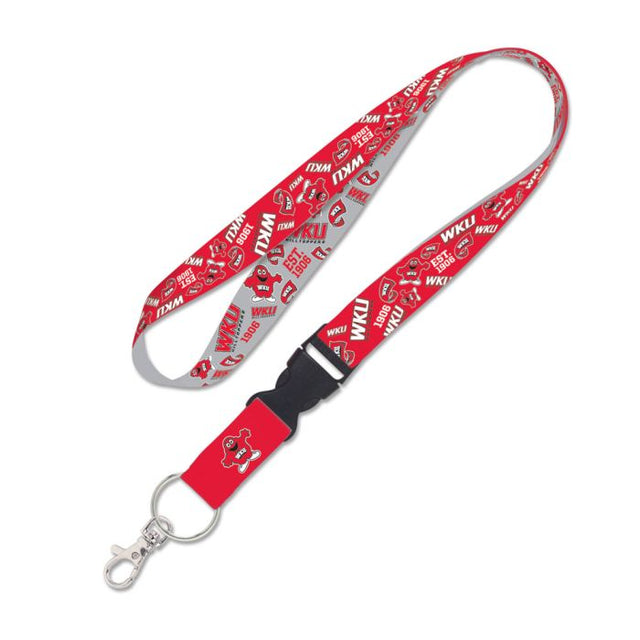 Western Kentucky Hilltoppers SCATTER Lanyard w/detachable buckle 1"