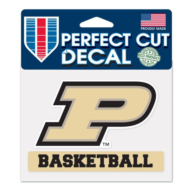 Calcomanía de color de corte perfecto de baloncesto de Purdue Boilermakers de 4,5" x 5,75"