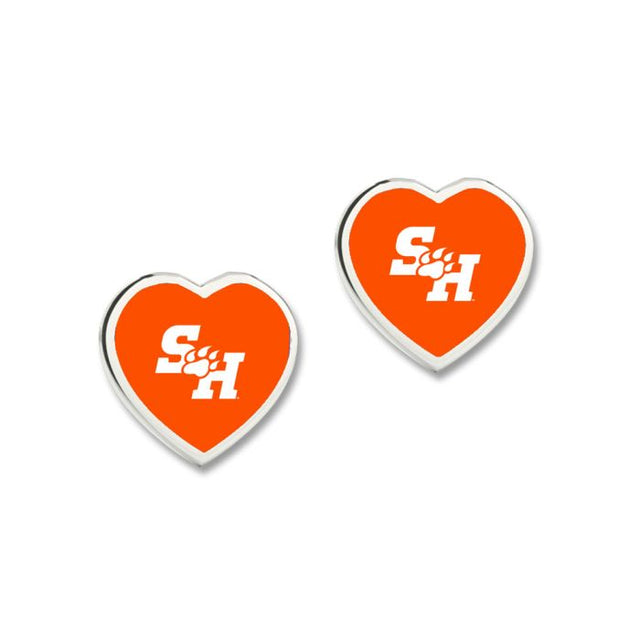 Sam Houston State Bearkats Earrings w/3D Heart