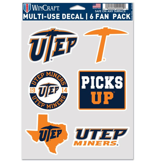 UTEP Miners Multi Use 6 FAN PACK