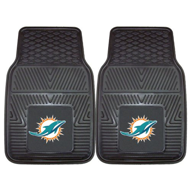 Miami Dolphins Car Mats Heavy Duty 2 Piece Vinyl