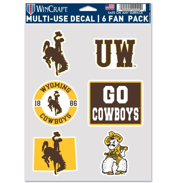 Wyoming Cowboys Multi Use 6 FAN PACK