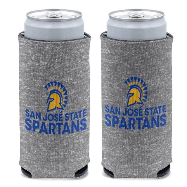 Enfriador de latas delgado HEATHER de 12 oz de San Jose State Spartans