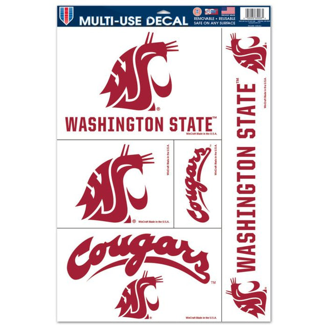 Calcomanía multiusos de los Washington State Cougars, 11" x 17"