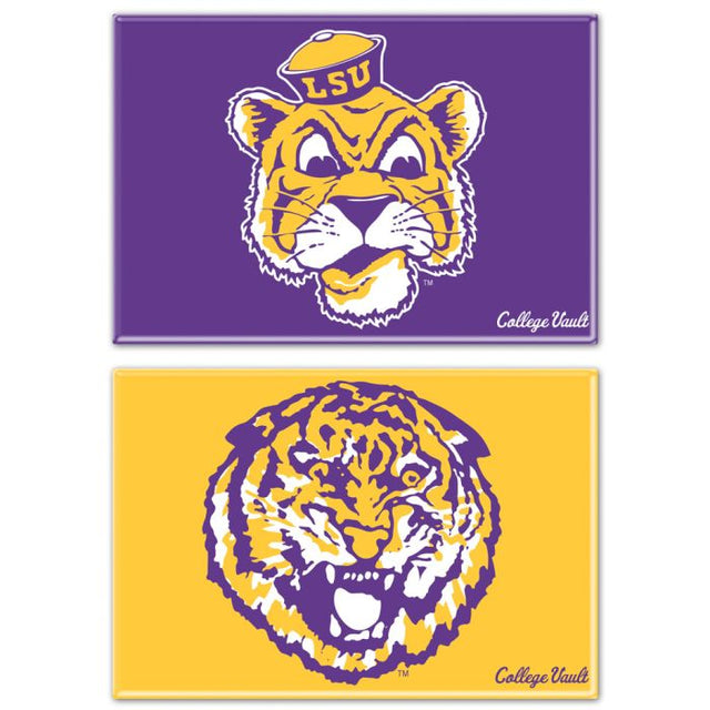 LSU Tigers /College Vault Rectangle Magnet, 2pack 2" x 3"