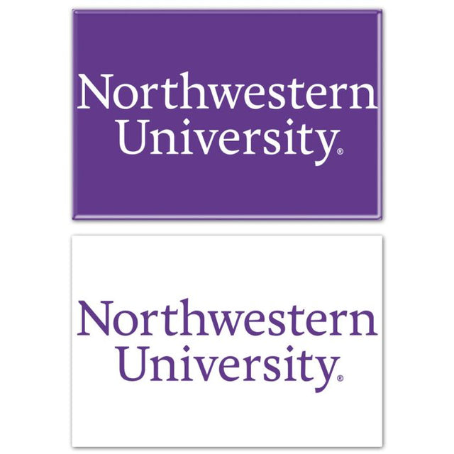 Northwestern Wildcats Rectangle Magnet, 2pack 2" x 3"