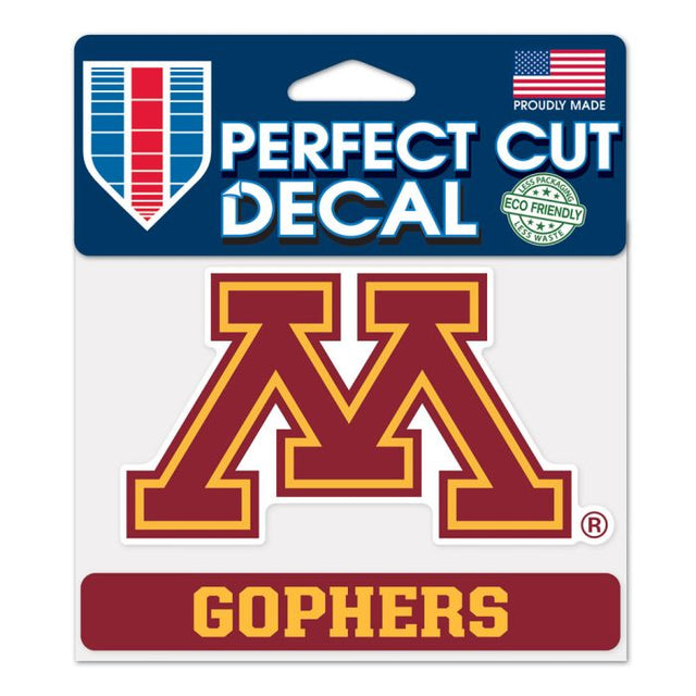 Calcomanía de color de corte perfecto de Minnesota Golden Gophers de 4,5" x 5,75"