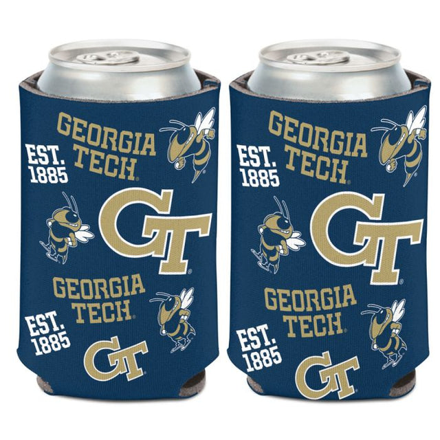 Georgia Tech Yellow Jackets SCATTERPRINT Can Cooler 12 oz.