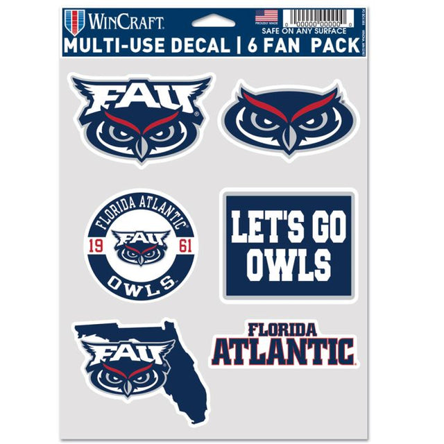 Florida Atlantic Owls Multi Use 6 fan pack